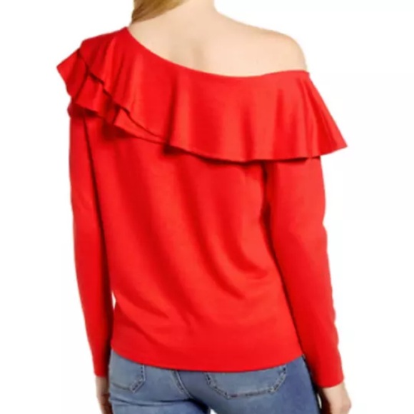 NWT Gibson One Side Off The Shoulder TEAL  Top  Size L - Picture 2 of 6